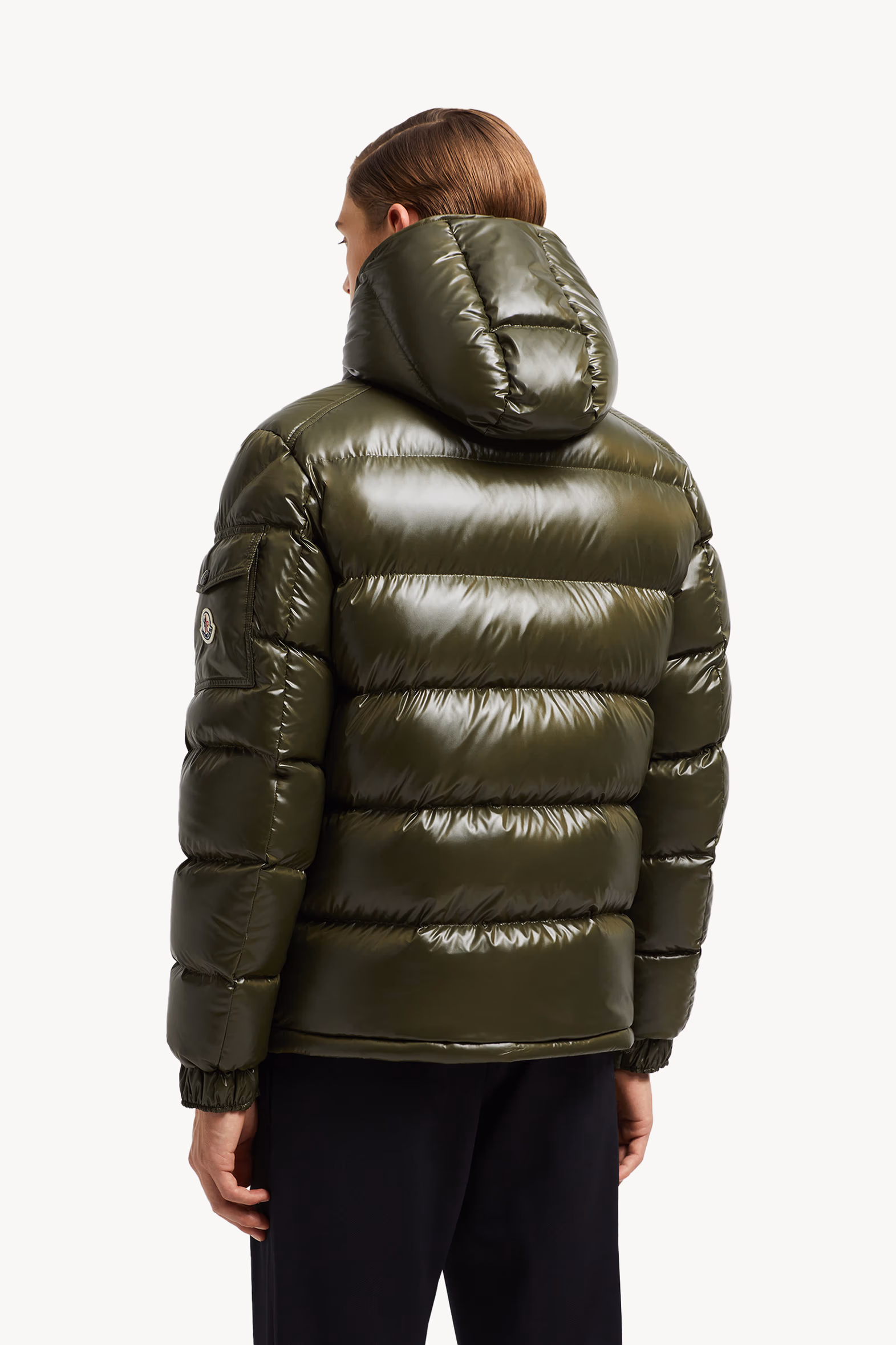 Doudoune courte à capuche Moncler Maya Hommes Vert Olive Moncler 5